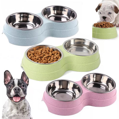 Stainless Steel Pet Drinking Dish Feeder