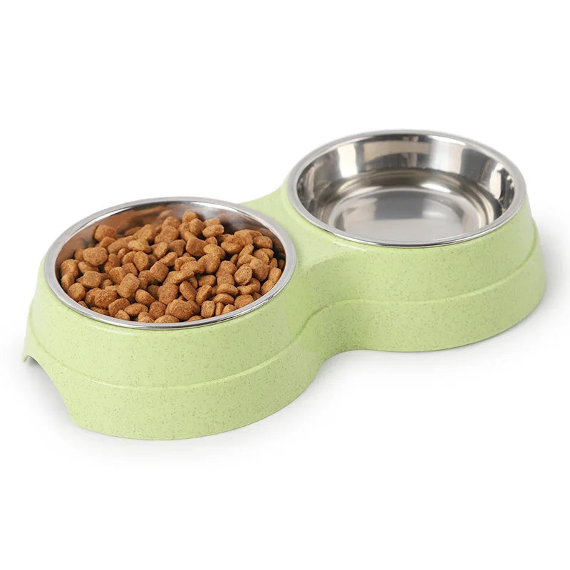Stainless Steel Pet Drinking Dish Feeder