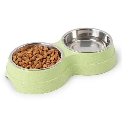 Stainless Steel Pet Drinking Dish Feeder