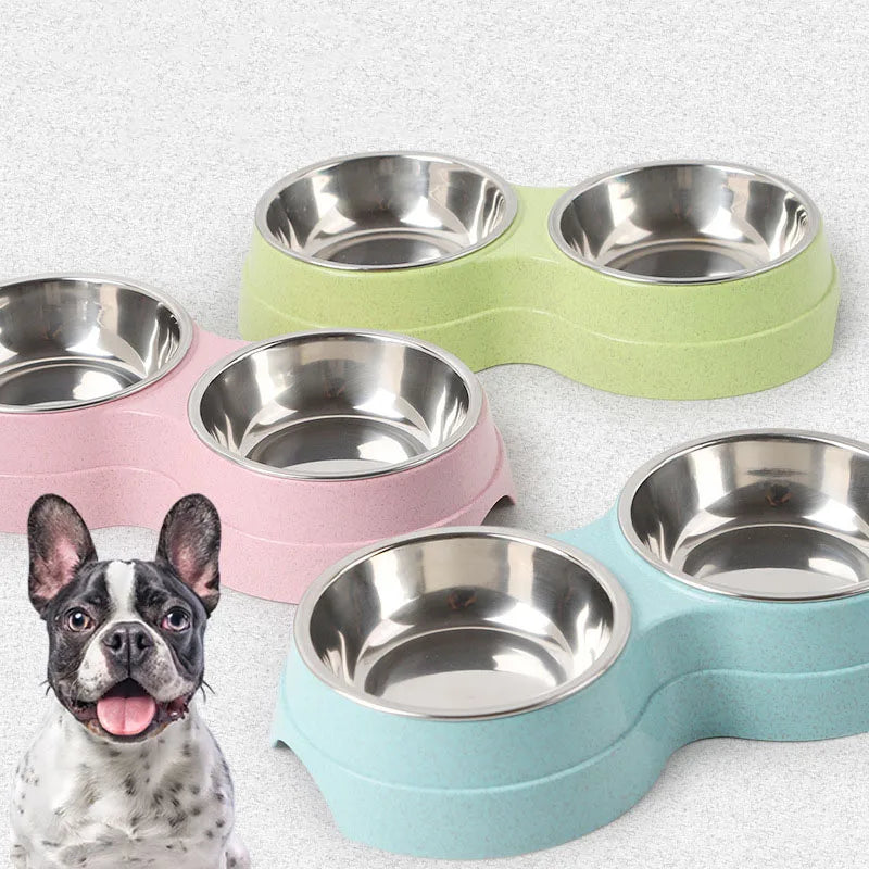 Stainless Steel Pet Drinking Dish Feeder