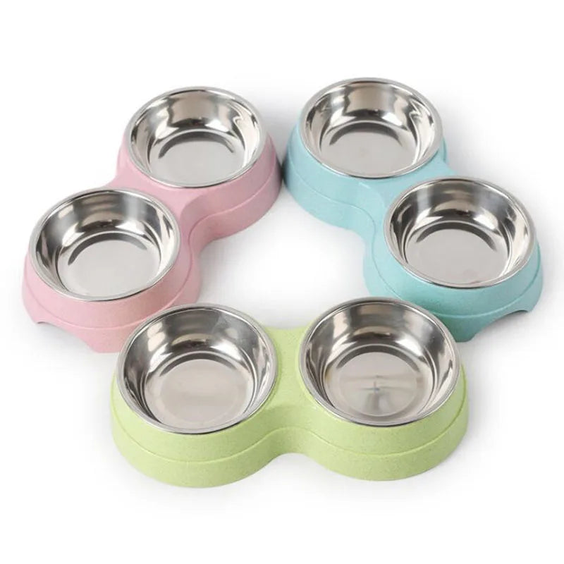 Stainless Steel Pet Drinking Dish Feeder
