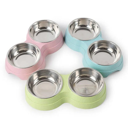 Stainless Steel Pet Drinking Dish Feeder