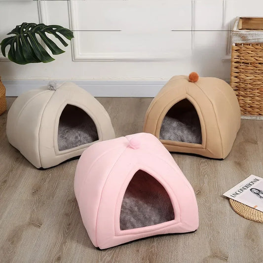Removable and Washable Semi-enclosed Dog Bed