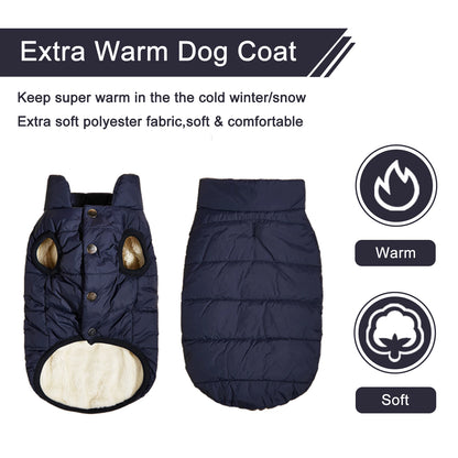 Cold Proof Warm Dog Jacket with Fleece