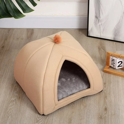 Removable and Washable Semi-enclosed Dog Bed