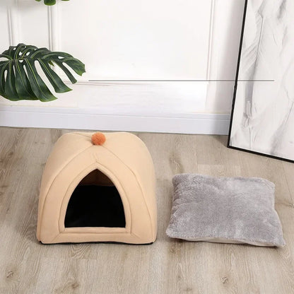 Removable and Washable Semi-enclosed Dog Bed