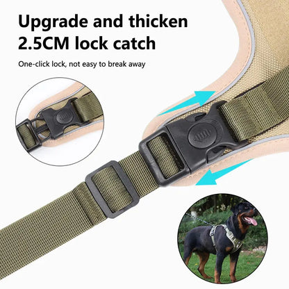 Labrador Army Reflective Adjustable Harness